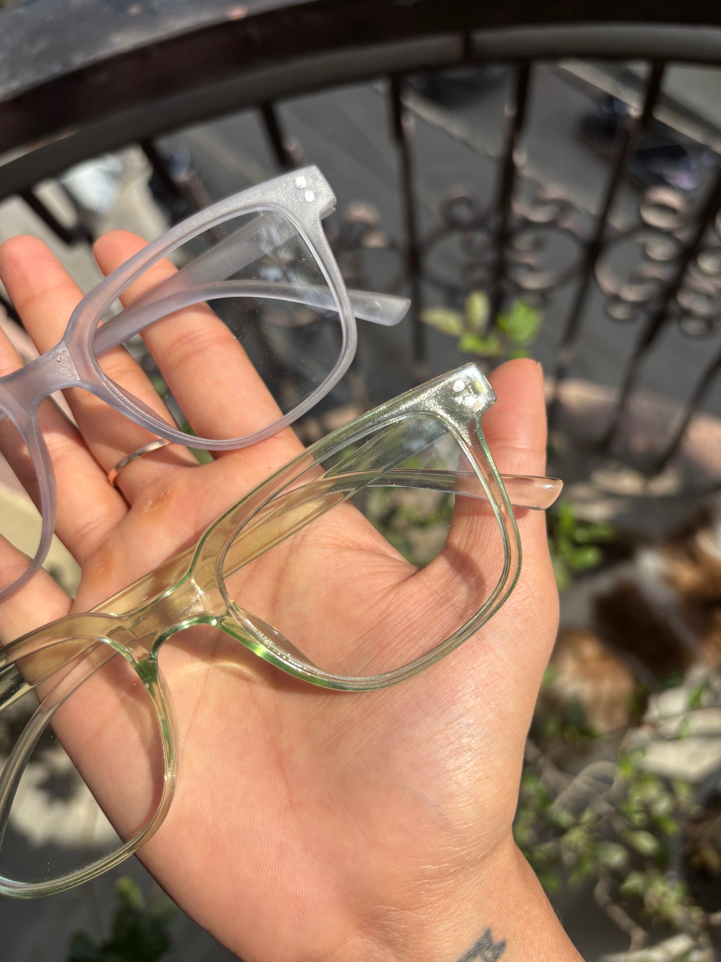 GREY & GREEN EYEGLASS COMBO