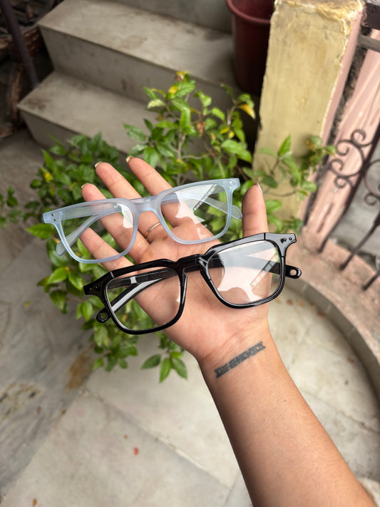 Black & matte blue combo